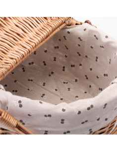 Cesta de Picnic de Mimbre Rurality con Tapa y Asa 39.1x28.9cm 2