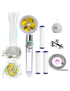 Cabezal de Ducha de Alta Presión Besititli con Filtro y Manguera 150 cm