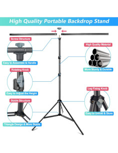 Fondo de Pantalla Verde JEBUTU 1.52x2m con Soporte y Bolsa 2