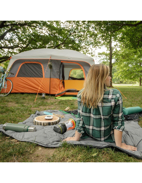 Carpa CORE para Camping Familiar 10 Personas 4.27x3.05m Naranja