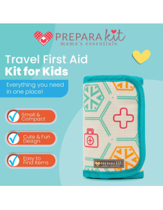 Kit de Primeros Auxilios para Niños PreparaKit - 75 Piezas, Aprobado TSA 2