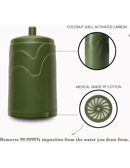 Filtro de Agua Purewell YGL-123 Portátil 4 Etapas Camping Filtro de Agua Purewell YGL-123 Portátil 4 Etapas Camping