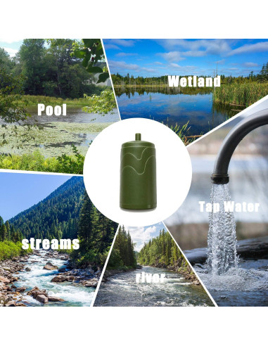 Filtro de Agua Purewell YGL-123 Portátil 4 Etapas Camping