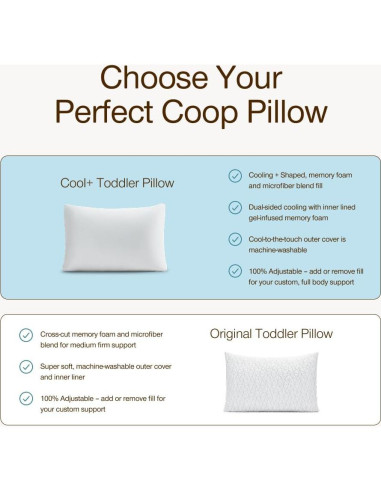 Almohada Ajustable Cool+ Coop Home Goods para Niños 33x48 cm