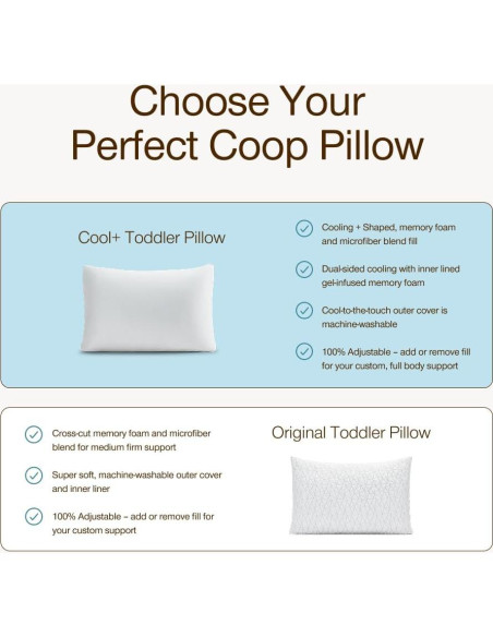 Almohada Ajustable Cool+ Coop Home Goods para Niños 33x48 cm