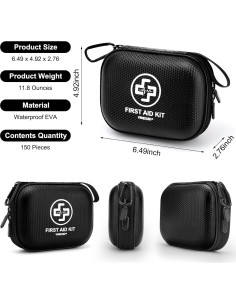 Kit de Primeros Auxilios VRIEXSD 150 Piezas Impermeable Negro 2