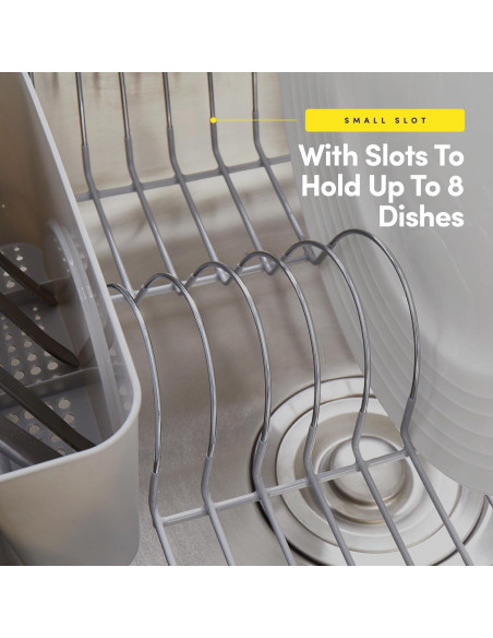 Estante Secar Platos Sweet Home 2 Piezas Plateado Compacto