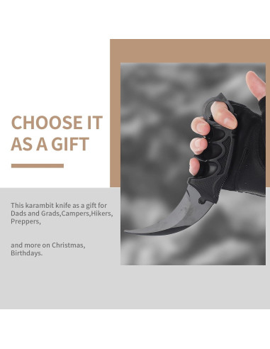 Cuchillo Karambit Milaloko de Acero Inoxidable para Camping
