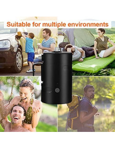 Ducha Portátil AZXJC S91 Recargable 4400mAh IPX7 para Camping 2