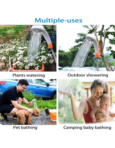 Ducha Portátil AZXJC S91 Recargable 4400mAh IPX7 para Camping