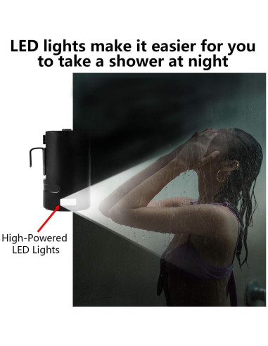 Ducha Portátil AZXJC S91 Recargable 4400mAh IPX7 para Camping