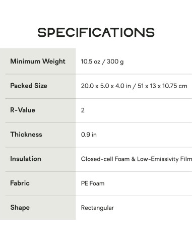 Colchón de Espuma NEMO Switchback Corto 129.5x50.8cm