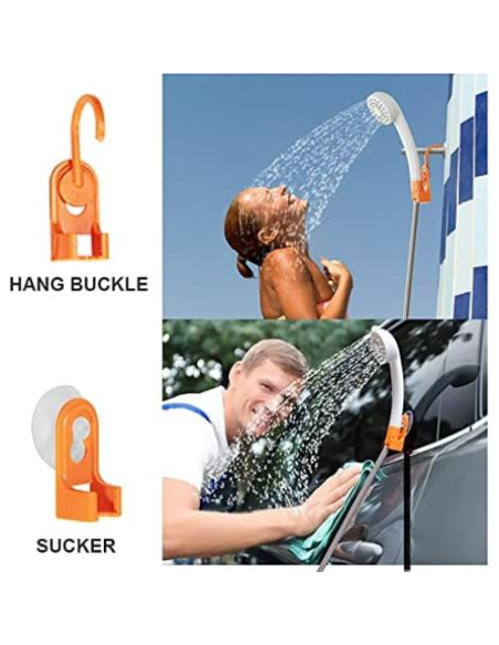 Ducha Portátil AZXJC S91 Recargable 4400mAh IPX7 para Camping