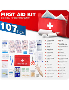 Kit de Primeros Auxilios LOYEE 107 Piezas Compacto y Ligero 2
