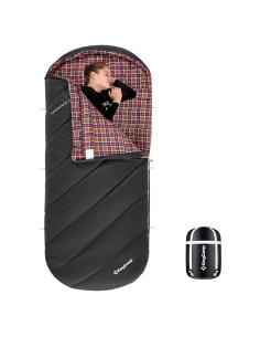 Saco de dormir KingCamp XL impermeable 220x100 cm 3 estaciones