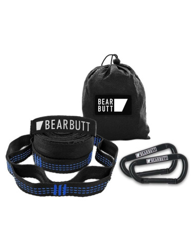 Correas de Hamaca Bear Butt Azul - 6.1m, 1000 lbs, 40 Bucles