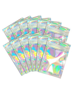 Bolsas Reutilizables Holográficas Trunple 100 PCS 5.8x7.6 cm