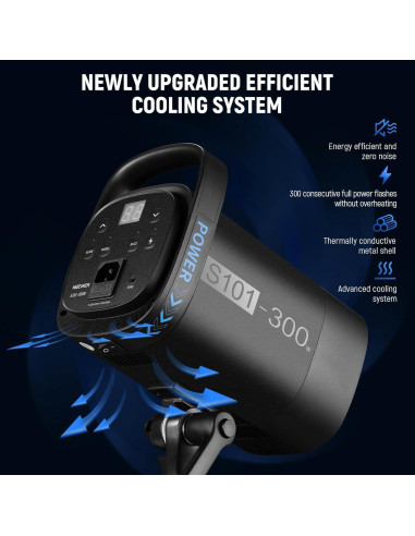 Kit de Luz de Flash Monolight NEEWER S101-300W 5600K 2 Unidades