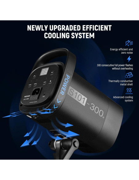 Kit de Luz de Flash Monolight NEEWER S101-300W 5600K 2 Unidades