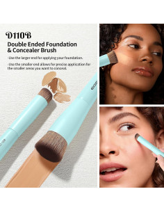 Juego de Brochas de Maquillaje EIGSHOW 3 Piezas Doble Cara 2