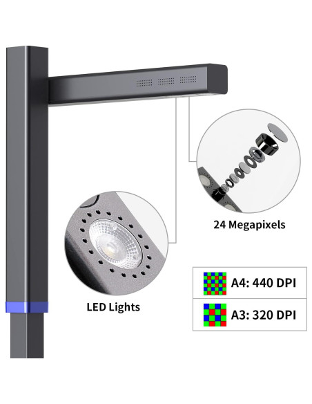 Escáner de Documentos CZUR Shine Ultra Pro 24MP A3 Ajustable