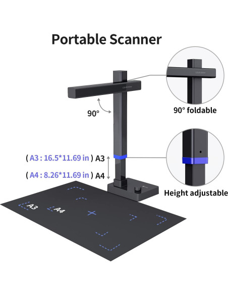 Escáner de Documentos CZUR Shine Ultra Pro 24MP A3 Ajustable