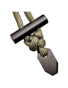 Collar Iniciador de Fuego BSGB Cerámica Negra Paracord 550