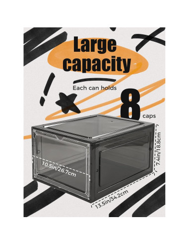 Caja Organizadora de Sombreros SCAVATA 6 Paquetes Apilables