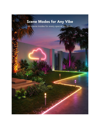 Luces de Cuerda Neón Govee 10m RGBIC IP67 para Exterior