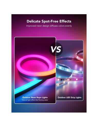 Luces de Cuerda Neón Govee 10m RGBIC IP67 para Exterior