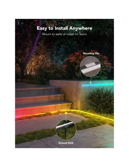 Luces de Cuerda Neón Govee 10m RGBIC IP67 para Exterior