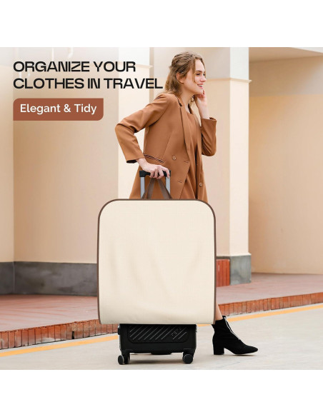 Bolsa de Ropa Plegable Misslo 60" Beige para Viaje y Almacenamiento