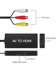 Convertidor RCA a HDMI DigitPro 720P/1080P para Consolas 2