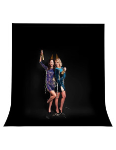 Fondo Negro para Fotografía 10x20 pies CPLIRIS - Doble Tamaño