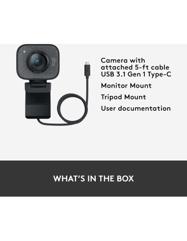 Webcam Logitech StreamCam Full HD 1080p 60 fps - Grafito