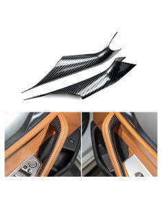 Pack 2 Cubiertas Manijas Internas Puerta BMW Yumfugu Carbono
