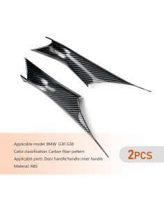 Pack 2 Cubiertas Manijas Internas Puerta BMW Yumfugu Carbono 2