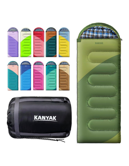 Saco de dormir Kanyak 0C para camping y senderismo unisex