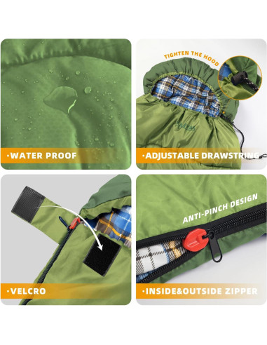 Saco de dormir Kanyak 0C para camping y senderismo unisex