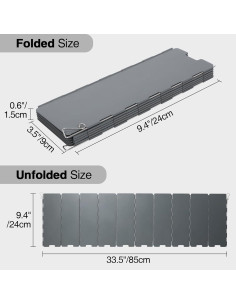 Paravientos Plegable REDCAMP 10 Placas para Estufa Camping Gris 2
