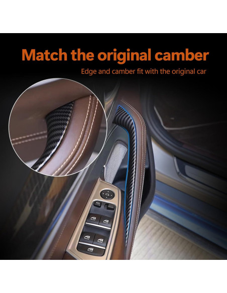 Pack 2 Cubiertas Manijas Internas Puerta BMW Yumfugu Carbono