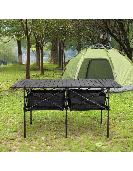Mesa de Picnic Plegable Grande WUROMISE Sanny 139.7x70 cm