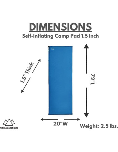 Colchoneta de Camping Autoinflable MOUNTAIN SUMMIT GEAR 3.81 cm