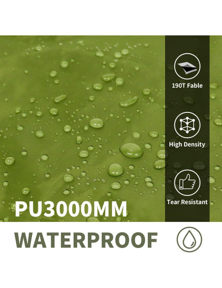 Huella de Tienda Impermeable Frelaxy 33x80 cm Verde Militar