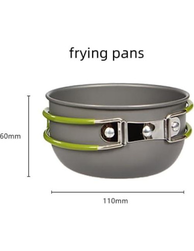 Juego de ollas y sartenes para camping JIAOLUOLI 1-2 personas