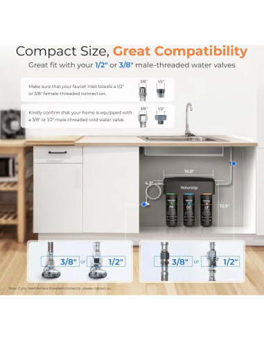 Filtro de Agua Ultrafiltración Waterdrop WD-TSA-UF 9 Etapas