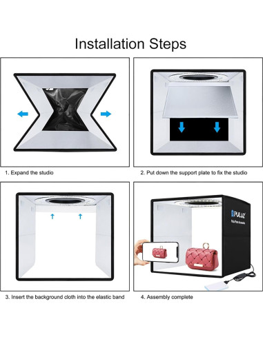 Caja de Luz de Estudio Fotográfico JXGZCAN 25.4cm LED 96 luces