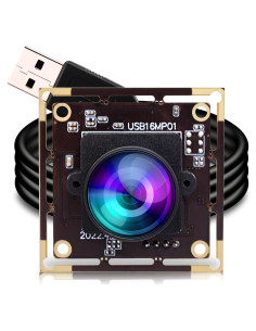 Cámara USB ELP 16MP con Lente Ojo de Pez 170 para Raspberry Pi