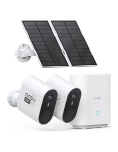 Cámaras de Seguridad Solares AOSU 3K/5MP Kit de 2