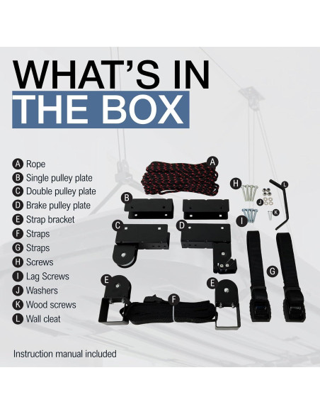 Elevador de Techo StoreYourBoard HOIST para Cajas de Carga 68 kg